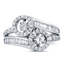 Оптовые продажи 925 Серебряное кольцо Ювелирные изделия Танцы Diamond CZ
